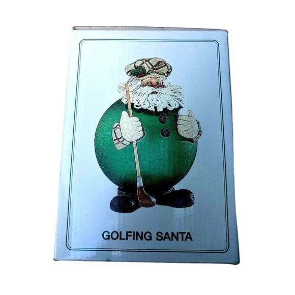 Dept. 56 Vintage Large Scottish Golf Santa Christmas Ornament Original Box Noel - Picture 2 of 9